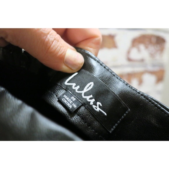 Lulu's She's Irresistible Black Vegan Leather Pencil Skirt - Picture 7 of 11
